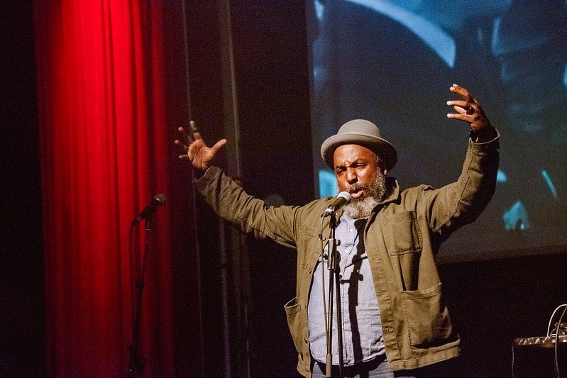 Roger Robinson performing at Apples and Snakes 35th celebrations